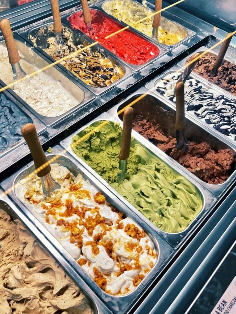 Homemade ice cream, ice cream machine