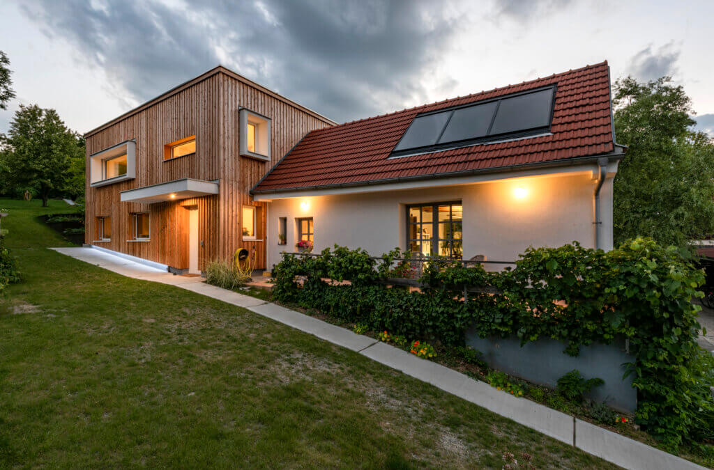 construire avec de l'argile, maison individuelle