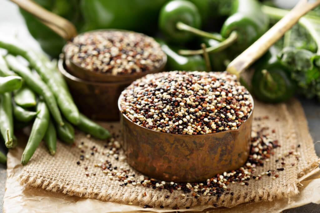 Ingrédients sains, quinoa, MTC