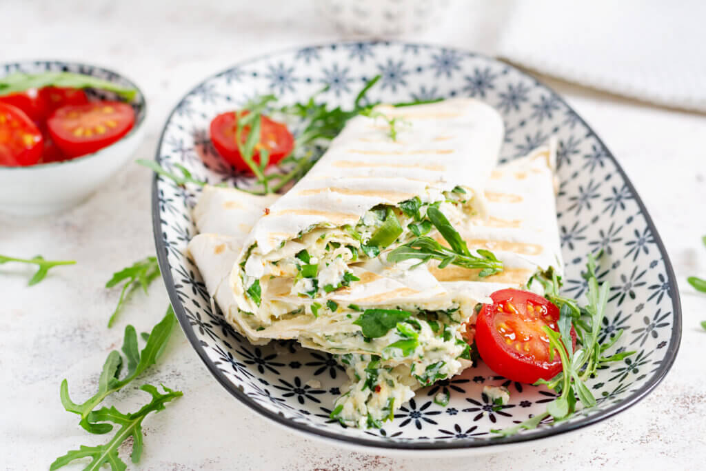 Cottage Cheese, Wrap, Rezept