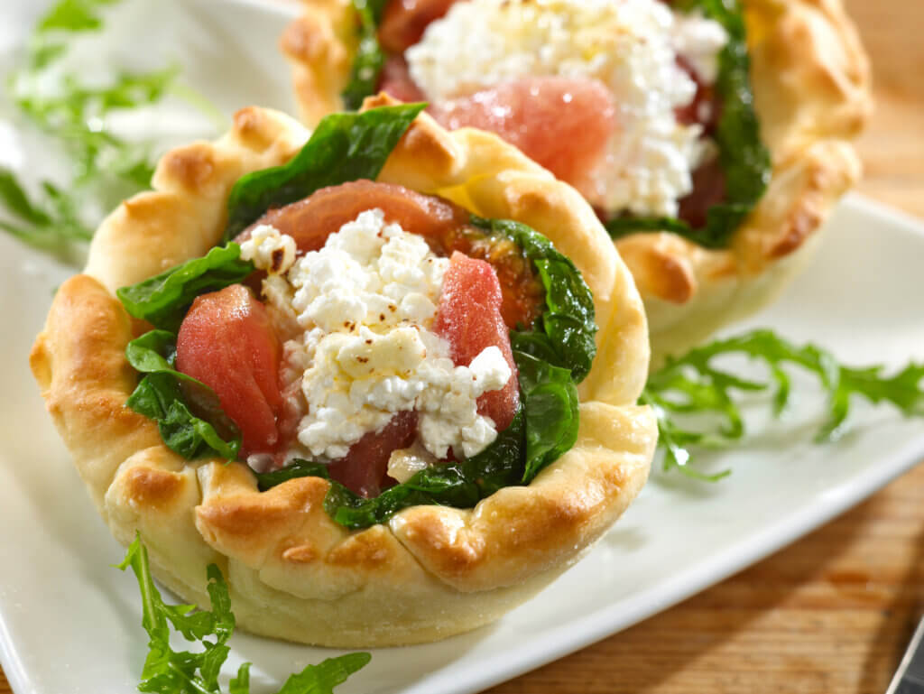 Topfen-Gemüse-Quiches, Rezept