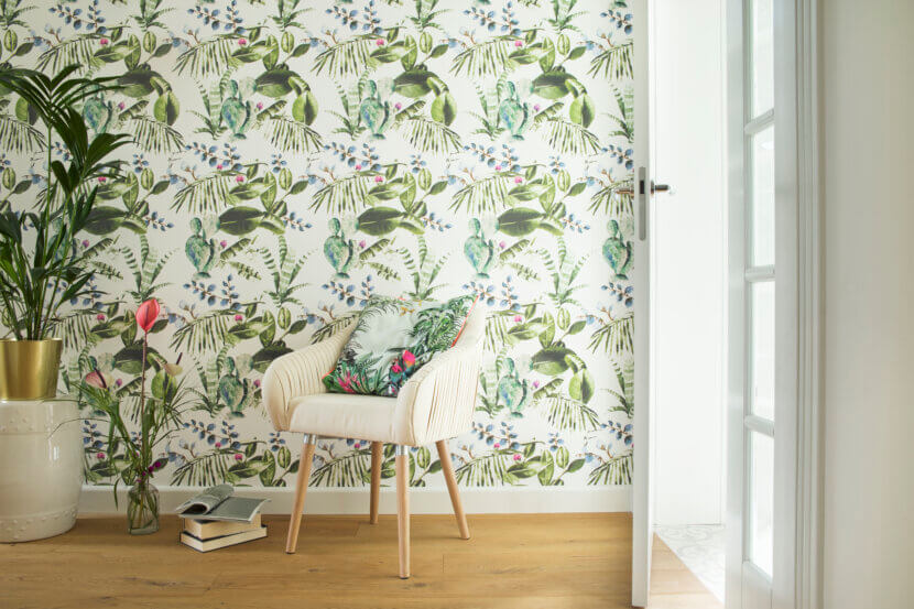Composition créative de l'intérieur d'un salon avec des éléments décoratifs dynamiques