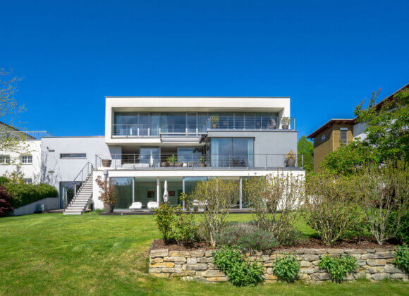 Property of the Week – Architect-Designed Home on Kaiserspitz Architect-Designed House in Pressbaum, Kaiserspitz—Exterior View—Garden Facade